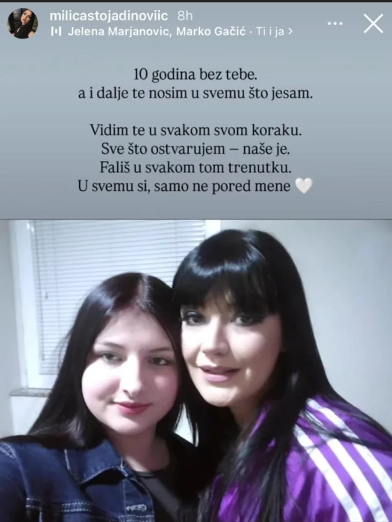 FOTO: MILICASTOJADINOVIIC/INSTAGRAM/SCREENSHOT