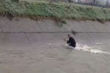 (VIDEO) "Ruke ti se pozlatile" Hrabri Jovan SKOČIO U NABUJALU RIJEKU kako bi spasio srnu