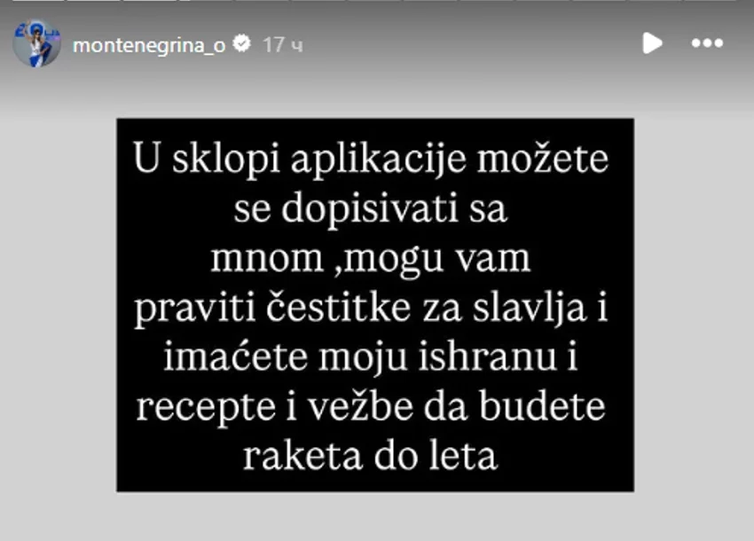 FOTO: MONTENEGRINA_O/INSTAGRAM/SCREENSHOT