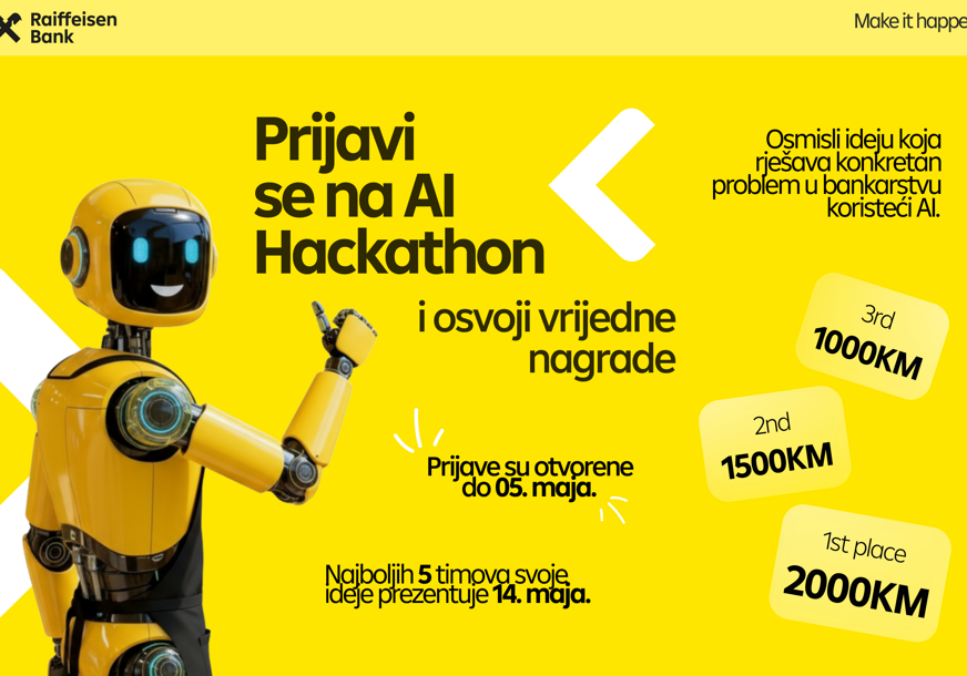 RAIFFEISEN AI HACKATHON Predstavite ideju i osvojite vrijedne nagrade