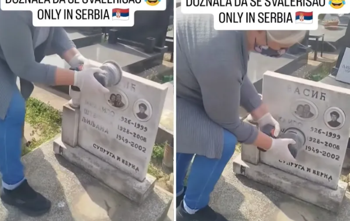 (VIDEO) Žena briše ime muža sa spomenika jer je prevario?  Hit snimak se proširio internetom, evo šta stoji iza toga