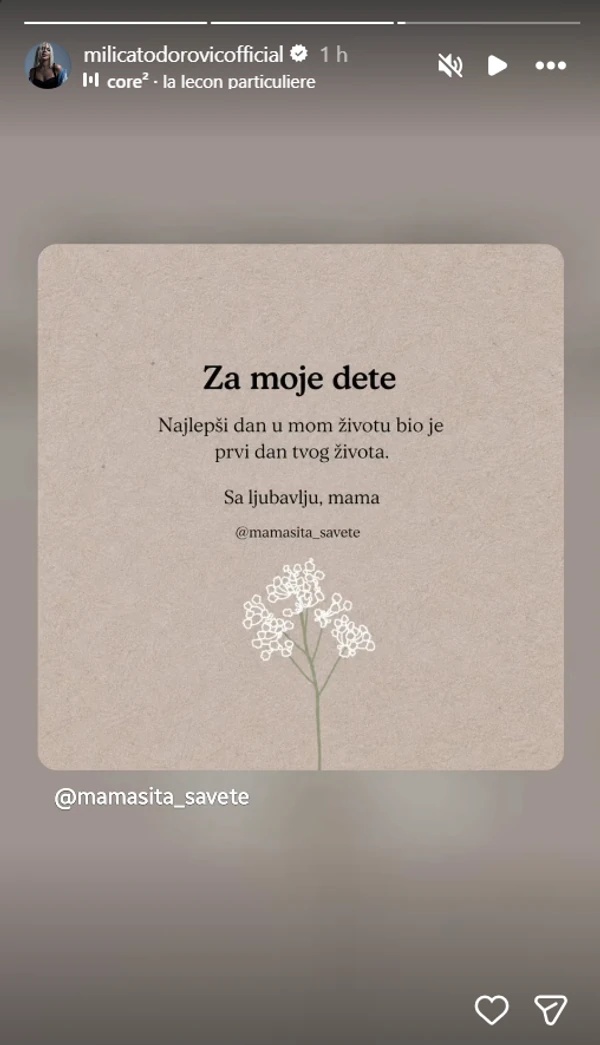 milica todorović, objava