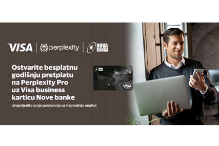 Uz Visa Business karticu Nove banke: Korisnici dobijaju besplatnu jednogodišnju Perplexity Pro pretplatu