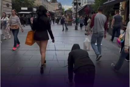 (VIDEO) ŠOKIRALA CIJELU SRBIJU Influenserka kroz Knez Mihajlovu prošetala momka na POVOCU