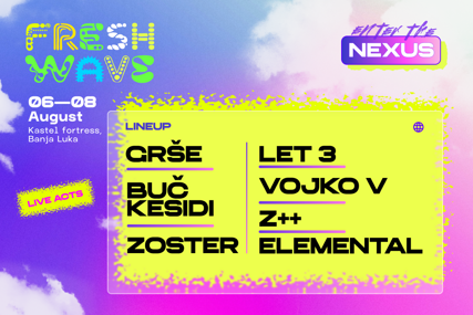 Freshwave Festival objavio live lineup: Grše, Buč Kesidi, Zoster, Let3, Vojko V, Z++, Elemental stižu na Kastel