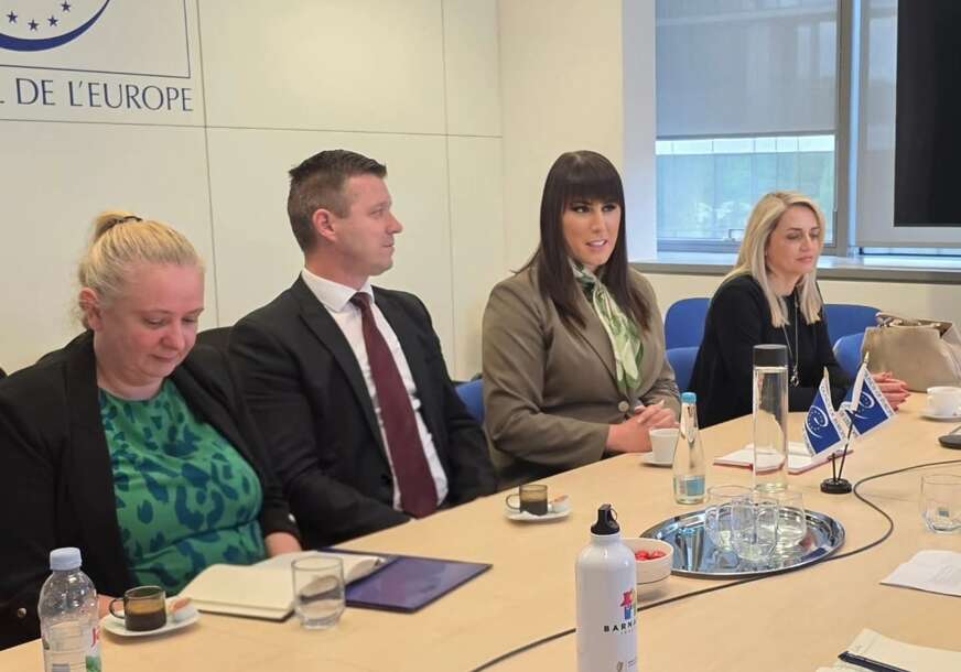 (FOTO) Maja Vekić razgovarala sa zvaničnicima Savjeta Evrope: Vlada Srpske opredijeljena za nultu toleranciju na nasilje nad ženama
