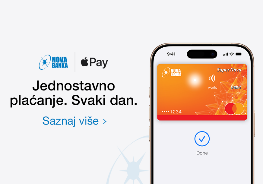 Jednostavniji i sigurniji način plaćanja: Nova banka donosi Apple Pay svojim korisnicima u Bosni i Hercegovini