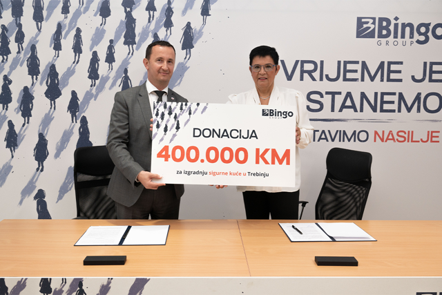 Donacija 400.000 maraka za Sigurnu kuću u Trebinju