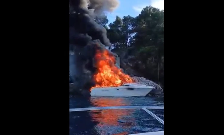 (VIDEO) JAHTA U PLAMENU Potonula kod Dubrovnika, prizori sa mjesta jezivi