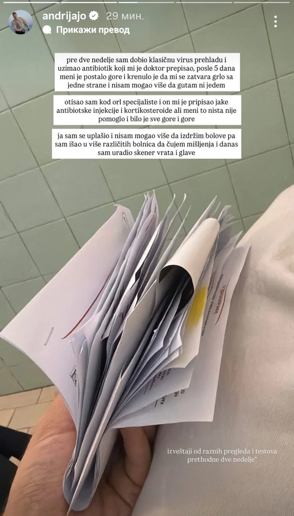 FOTO: ANDRIJAJO/INSTAGRAM/SCREENSHOT