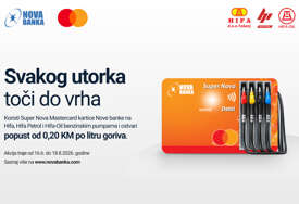 Svakog utorka toči do vrha uz Super Nova Mastercard kartice Nove banke