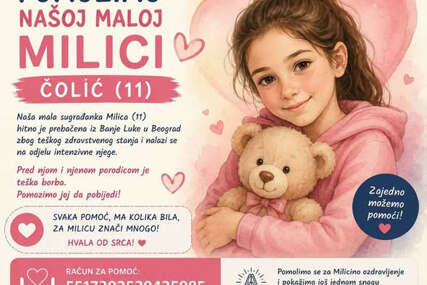 (FOTO) Milica bije životnu bitku u Beogradu: Humanitarna akcija za djevojčicu (11) iz Kotor Varoša