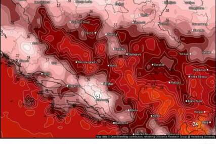 ČEKAJU NAS EKSTREMNE VRUĆINE Mapa BiH u CRVENOM, meteorolozi najavili 42 stepena u hladu, evo i kad