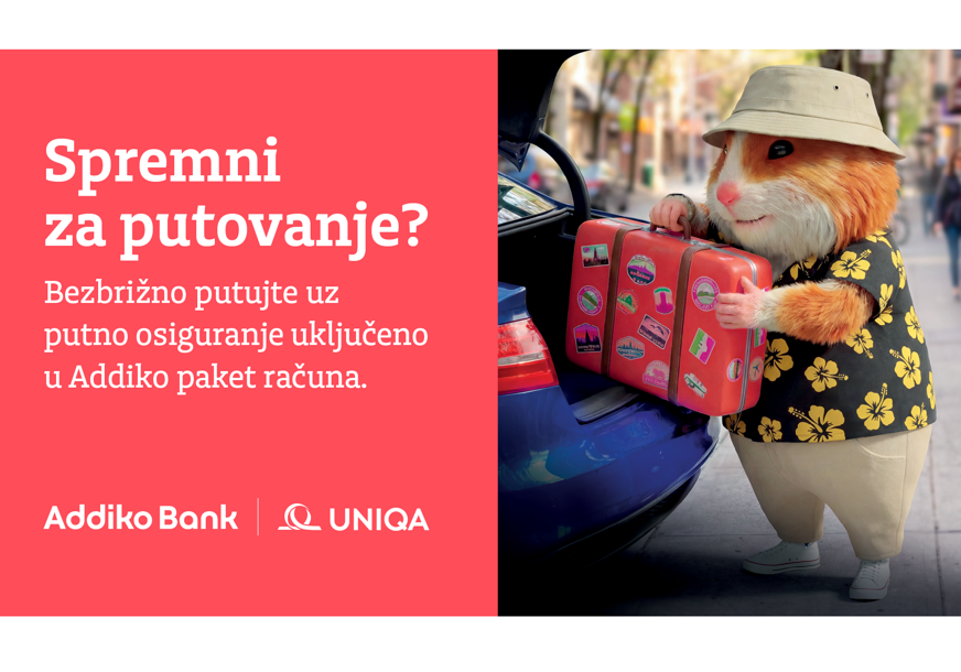 Spakujte kofere, a putno osiguranje prepustite Addiko paketima