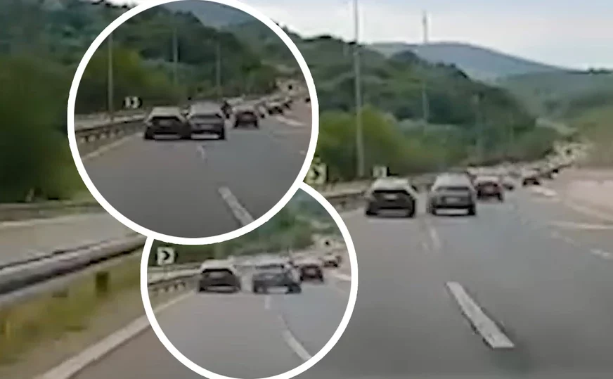 (VIDEO) BMW NAGLO UDARIO U RENO Jeziv snimak sa auto-puta, izbjegnut lančani sudar kod Bubanj potoka
