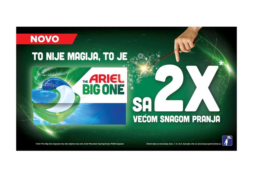 Ariel predstavlja The Big One – novu generaciju pranja bez kompromisa