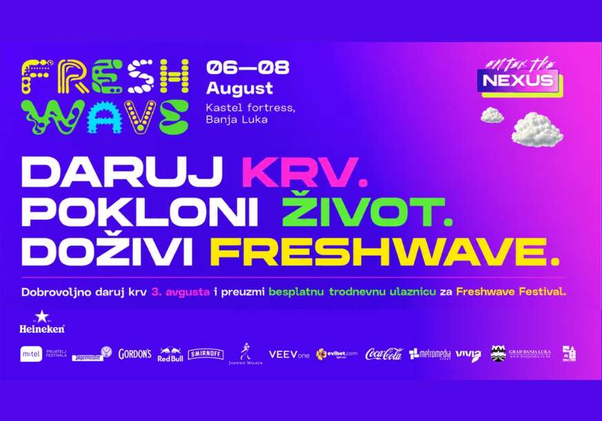 Freshwave poziva na dobrovoljno darivanje krvi: Darujte krv i preuzmite besplatnu ulaznicu za festival