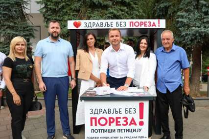 (FOTO) „Zdravlje bez poreza“ Pokret Sigurna Srpska u Zvorniku započeo kampanju za ukidanje PDV na lijekove i hranu za bebe