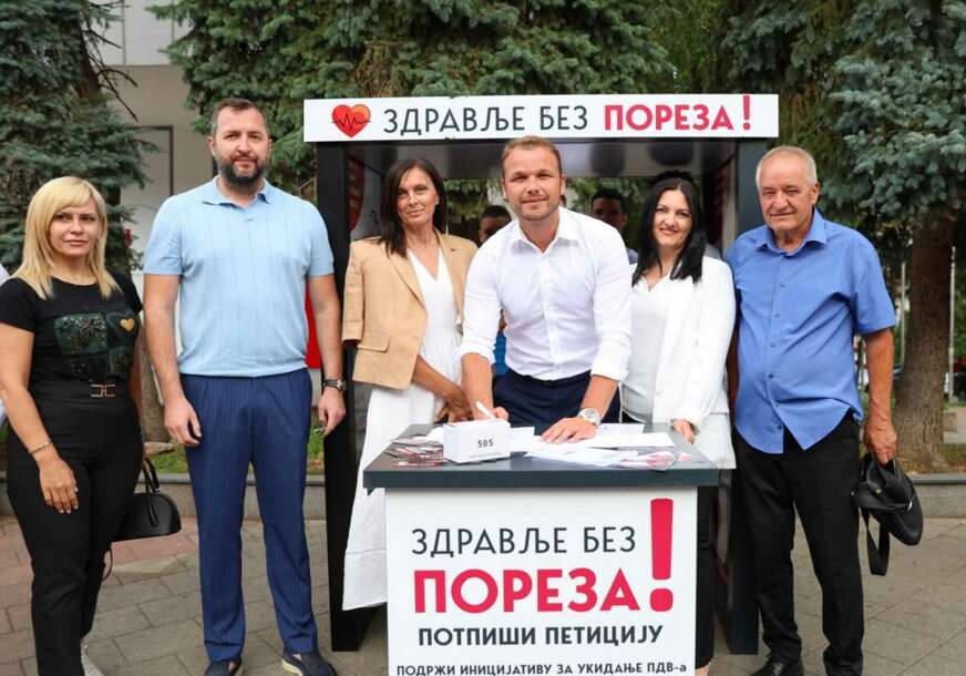 (FOTO) „Zdravlje bez poreza“ Pokret Sigurna Srpska u Zvorniku započeo kampanju za ukidanje PDV na lijekove i hranu za bebe