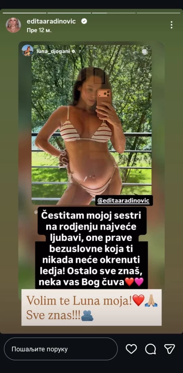 FOTO: EDITAARADINOVIC / INSTAGRAM/SCREENSHOT