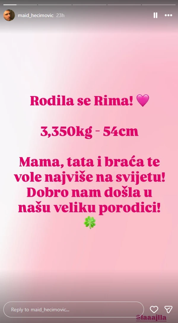 FOTO: MAID_HECIMOVIC/INSTAGRAM/SCREENSHOT