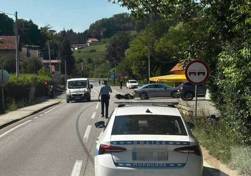 Saobraćajka kod Banjaluke: Učestvovao motor, policija na licu mjesta