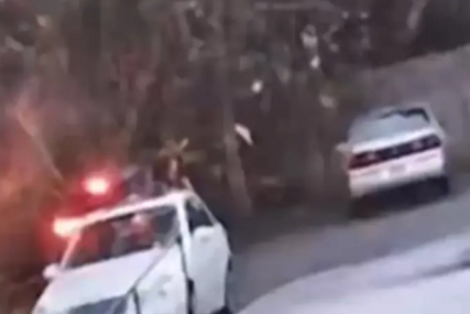 (VIDEO) Nevjerovatne scene tokom nevremena: Ženu ispred crkve pogodio grom, sve zabilježeno kamerom