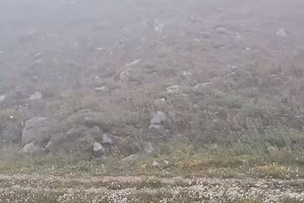 (VIDEO) Usred ljeta PAO SNIJEG: Nestvarni prizori sa Bjelasice iznenadili cijeli region, vrhovi planine se zabijelili
