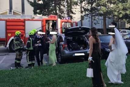 Svadbeno veselje prekinula drama: Vatrogasci spasavali dijete zaključano u automobilu