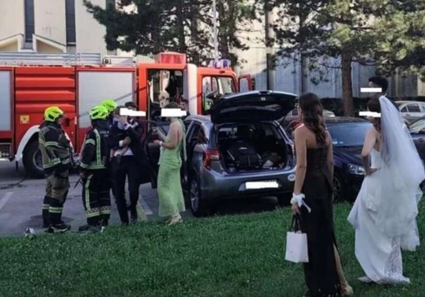Svadbeno veselje prekinula drama: Vatrogasci spasavali dijete zaključano u automobilu