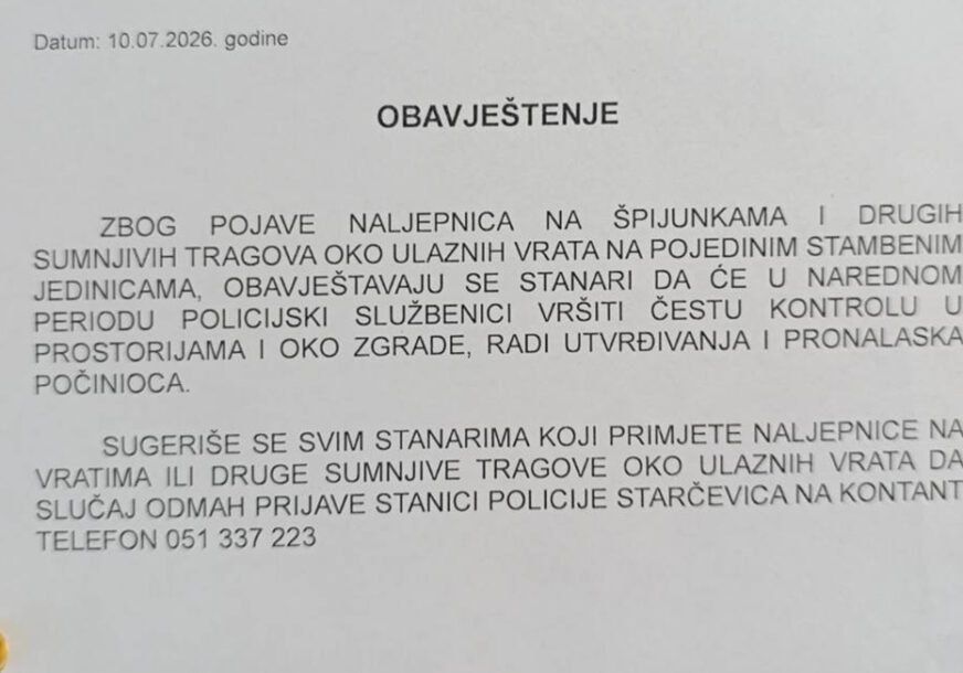 zev obavještenje
