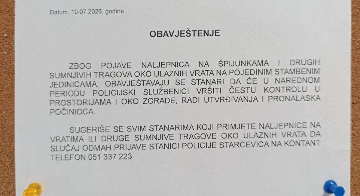 zev obavještenje