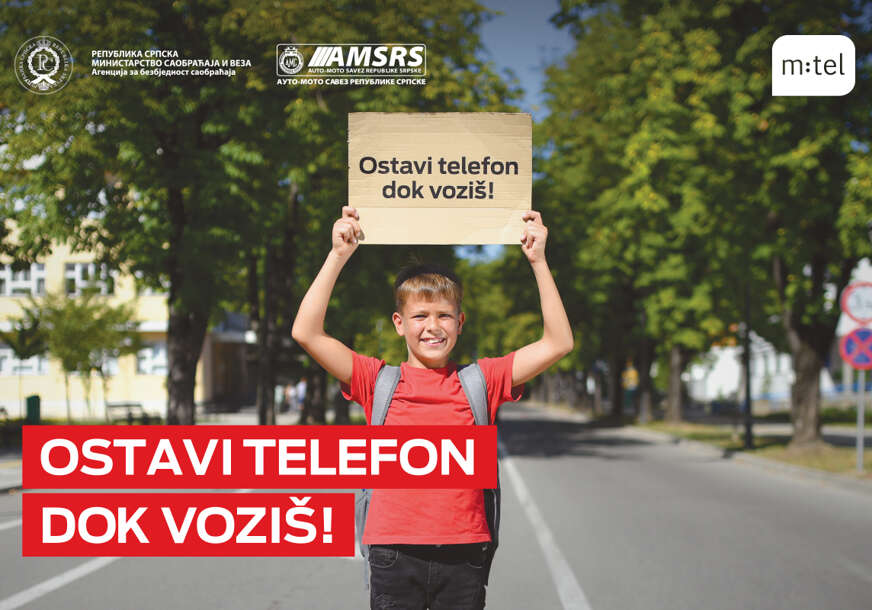 M:tel poručuje: Ostavi telefon dok voziš!