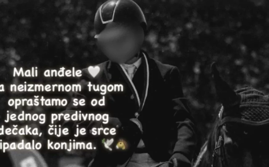 "Zauvijek galopiraj slobodan, tamo gdje nema bola" Klub se oprostio od dječaka koji je stradao na hipodromu u Kovilovu
