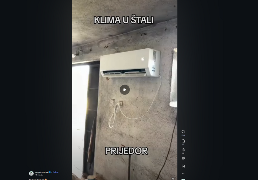 (VIDEO) "Bravo, prejako" Zbog onoga šta je URADIO U ŠTALI, svi pričaju o jednom domaćinu iz Prijedora