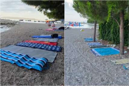(VIDEO) Džaba ostavljate peškire rano ujutro: Komunalci „počistili“ plaže u Makarskoj, sve rekvizite sklonili