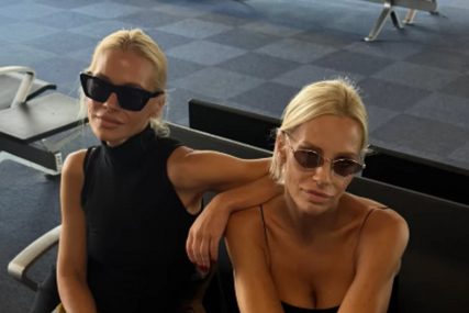 KOJA JE KOJA? Nataša Bekvalac pozirala sa sestrom na aerodromu, pokazale zanosne stajlinge