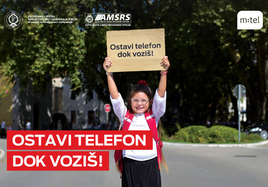 Ne gledaj ekran, gledaj put! m:tel šalje poruku svim vozačima i ove godine: "Ostavi telefon dok voziš!"