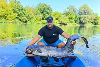 Borba sa ribom trajala nekoliko minuta: Renato u rijeci Uni upecao soma teškog 42 KILOGRAMA