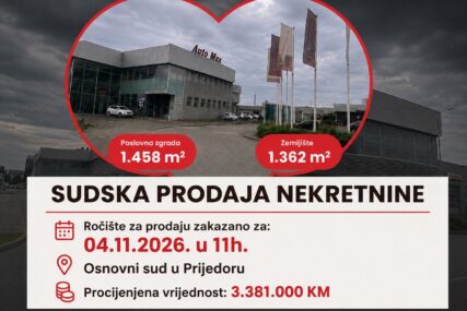 (FOTO) Poslovni potencijal u Prijedoru: Zakazana sudska prodaja kompleksa vrijednog 3,38 miliona KM
