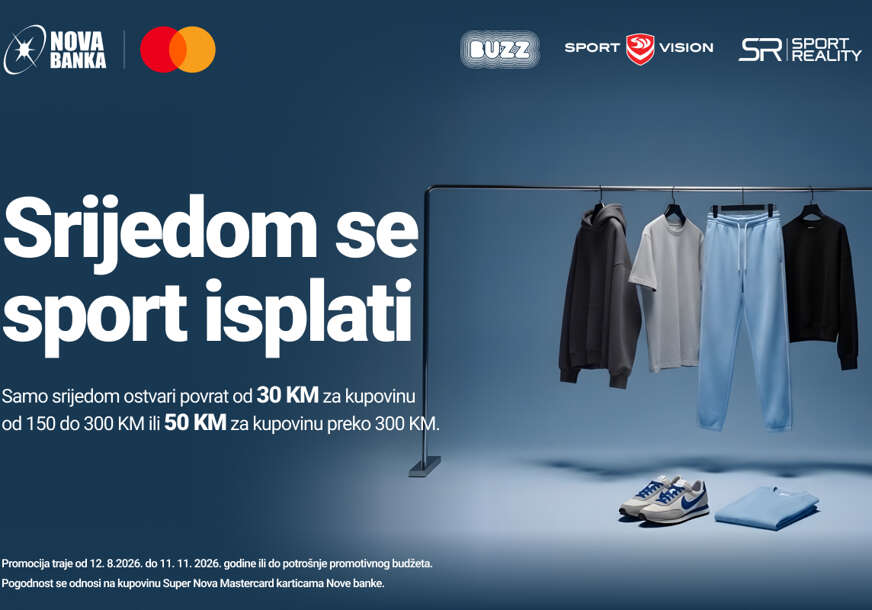 Srijedom se sport isplati: Nova banka vraća novac za kupovinu sportske opreme