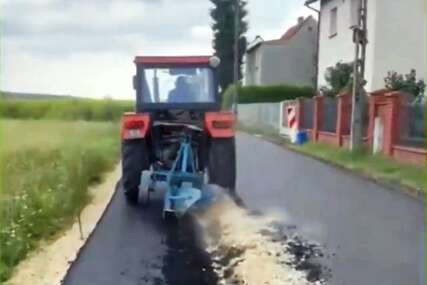 (VIDEO) PRIJETI MU I ZATVOR U Poljskoj uhapšen poljoprivrednik koji je orao asfalt