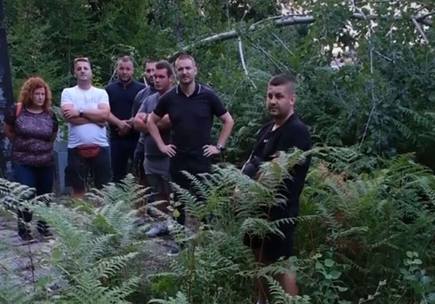 bronzani majdan , zarastao spomenik palim borcima