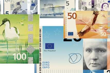 STIŽE POTPUNO NOVI IZGLED EVRA Na novim novčanicama bi mogli biti ljudi, ptice i rijeke