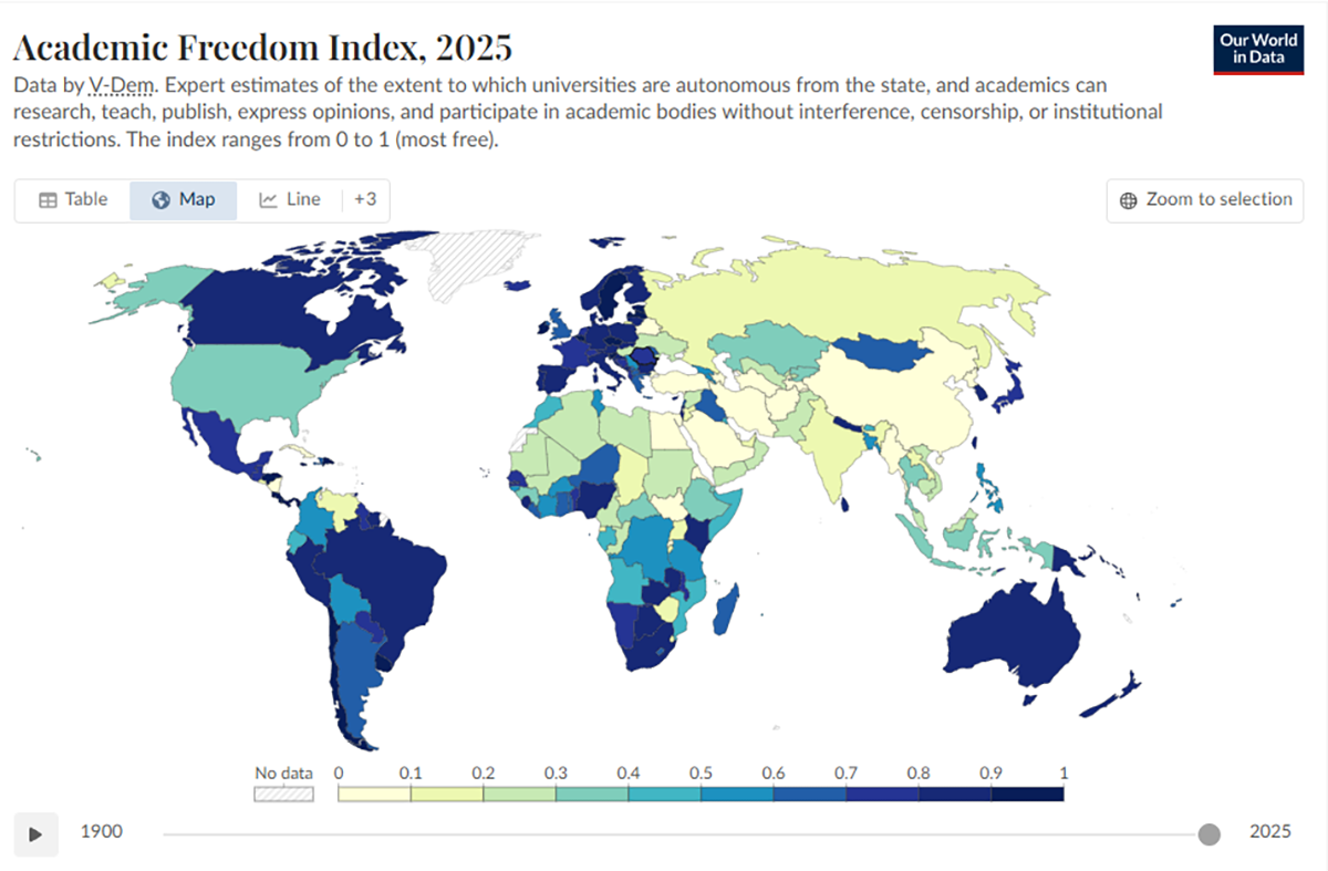 mapa akademske slobode