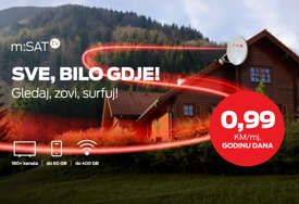 m:SAT – bilo gdje u BiH: Samo 0,99 KM/mj. godinu dana