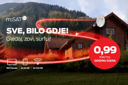 m:SAT – bilo gdje u BiH: Samo 0,99 KM/mj. godinu dana
