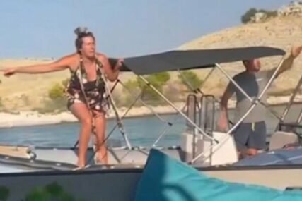 (VIDEO) „Ovo je naše, jo** ga B**“ Objavljen hit snimak sa Kornata, žena vikala da je njeno ostrvo, pa završila u moru