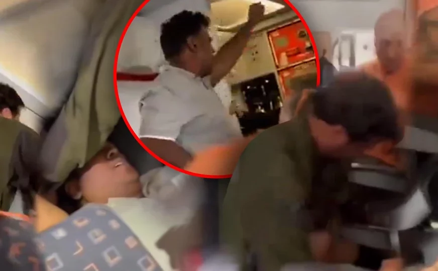 (VIDEO) LJUDI VRIŠTE, SVE SE TRESE Dramatične scene u avionu, problemi sa točkom i motorom, DIJELOVI PLAFONA padali na uspaničene putnike