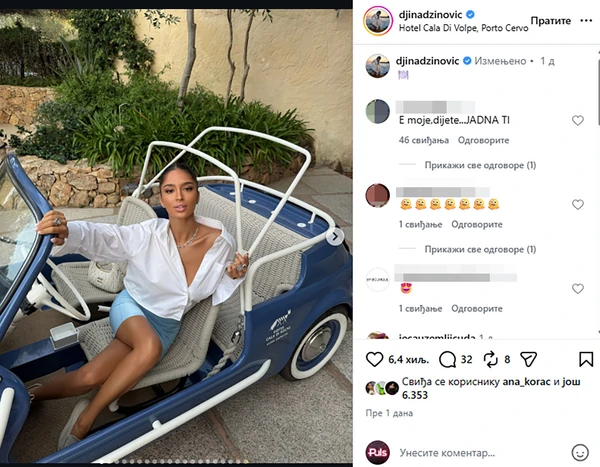 FOTO: DJINADZINOVIC/INSTAGRAM/SCREENSHOT 